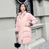 Женщины Parkas Winter Parkas Зимние женщины Parka Pink Kawaii Bubble Part Slim Tool Pucher Gooke Womens Coats Толстые длинные черные