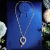 Tendance de la mode pop serpent collier haut de gamme qualité parfaite rose bleu gland collier bal dîner dame collier livraison gratuite brillant correspondant