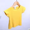 Bebek Kız Giysileri Erkek Yaz Katı T-Shirt Bebek Saf Pamuk Tops Toddler Elastik Kısa Kollu Tees Yenidoğan Butik Rahat Tankları BYP5360