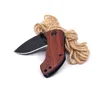 Mini Pocket Lnife Tactical Folding Lnife Outdoor Pocket Camping Survival Knives Red Acid Wood Handle 440C Blad EDC Multi Tool 2620