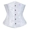 Black White Steel Red Corset Slender Corset Shaping Plus Size Gothic Espartilho Underbust Floral Slim-Fitting249o