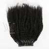 Second Generation 5 strands 1 piece Afro Kinky Curly Straight Deep Water Yaki 4A 4B 4C Cuticle Aligned Virgin 6D Pre Bonded Brazilian Indian Human Hair Extensions