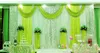 Dekoracje ślubne 3mx6m Ice Silk Tkaniny Satin Drap Curtain Srebrne Cekiny Swag Party Scena Stage Wydajność Tło Dekoracja