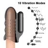 Guimi Penis Wibrator Sex Zabawki Dla Mężczyzn 10 Tryby Penis Massager Męski Masturbator Elektryczny Stymulować Bullet Wibracyjne Glask Trainer Y191011