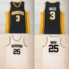 Marquette Golden Eagles #3 College Basketball Jerseys Dwyane #25 Wade Richards High School Ed Jersey