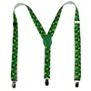 Clover Suspenders 2.5*100CM Elastic Y-back 9 colors Ireland Suspenders Adjustable Hallowmas Fashion braces for Adult Clip-on