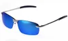 Turuncu Erkek UV400 Polarize Güneş Spor Sürüş Yansıtmalı Güneş Rimless Metal Gözlük Gözlük 3043DM