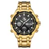 Reloj Hombre GOLDENHOUR Черные кварцевые мужские часы zegarek meski Цифровые наручные часы Военные спортивные мужские часы Relogio Masculino259s