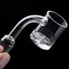 Flat Top Embossing Quartz Banger Sandblasted Smoking Accessories 25mm Od Banger Nail with Artistic Carving Bottom Sculpture Carvings for Glass Bong Dab Rigs