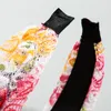 Koreanische Sommer Design Blume Gedruckt Spitze Stoff Stirnband für Frau Temperament Große Bowknow Haar Band Frau Party Haar Zubehör