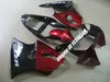 Injektionsfeoking Body Kit för Kawasaki Nija ZZR600 ZZR 600 05 06 07 08 ZZR600 2005 2008 Röda svarta Fairings Set + Presenter KU23