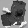 二重層クイックドライショートフィットネス演習ジョガーズパンツ夏の男性ズボン服の意志と砂質の贈り物をランニング