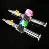 Unique Glass Nector Collector kit Mini NC with 10mm 14mm Quartz Tips Keck Clip Silicone Container for Oil Rigs Dab Straw Pipes NC17