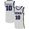 Custom 22 Caitlin Clark Jersey Iowa Hawkeyes 여자 대학 농구 유니폼 남성 아이들 검은 흰색 노란색 이름 메시지 미국 VA2W