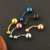 Mix 6 Colors Belly Button Rings Surgical Steel 14G Navel Ring Screw Women Piercing Barbell Body Jewelry 100pcs
