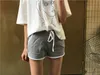 Summer Korean Style Women Clothes Leisure Elastic Waist Drawstring Shorts With Pocket Female Casual Short Feminino Fitness