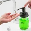 Black Mason Jar Soap Dispenser and Lids Rust Proof Pump Stainless Steel Liquid Pump for Kitchen and Bathroom not include the bottle CCA12270