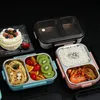 Japanische Mikrowellen-Bento-Box, 304 Edelstahl, Kinder-Lunchbox, auslaufsichere Bento-Lunchbox für Kinder, Schule, Lebensmittelbehälter8419876