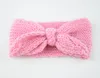 Królik łuk Knit Baby Girl Headbands 2019 Cieplejszy Dzianie Pałąk Dzieci Jesień Zima Turban Dziewczyny Szydełkowe Akcesoria do włosów