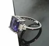 Weddings/bride Pink Large CZ Stone jewelry Silver Color Rings charming lady nice party ring