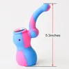 Wholesale Portable Silicone Pipe Silicone Bubbler Mini Smoking Pipe Tobacco Hand Pipe Free Shipping