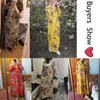 Lätthut 2019 Ny vintage kvinnor maxi blommig klänning plus storlek långa ärmar fickor o neck bomull linne lösa kappa klänningar vestidos mx190720