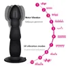 Flxur Vibrador Anal Bead Plug Juguete sexual para mujer 10 velocidades Ventosa Dildo Butt Plug Vagina Estimulador del punto G apto para baño Y190716