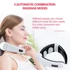 Elektrisk puls och nackmassager långt infraröd uppvärmning Smärtlindring Hälsovård Relaxation Tool Intelligent Cervical Massager283G