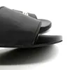 TOP Quality Men's Women's Ba1enc1aga Slippers Shoes Top Luxury Black Leather Slide Summer Fashion Wide Flat Sandals Flip Flop size 36-45