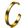 Мода - 8 мм титановая нержавеющая сталь мужские и женские пустые открытые манжеты C в форме браслета браслетов с ювелирными изделиями для пар оптом