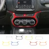 ABS Car Inner Styling Air Conditioning Switch Decoration Fame Trim Cover Fit For Jeep Renegade 2015-2018