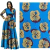 Wax High Quality Fabric new Wax Blue Flower design African Wax Fabric Hot Sale Design cloth