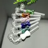 Medium-color beautiful glass bending pot Glass water hookah Handle Pipes smoking pipes High quality free shipping