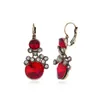 Boucles d'oreilles en gros pour les femmes de la mode occidentale diamants lustre boucle d'oreille fille nouvel an bijoux cadeau 4 couleurs rouge noir blanc bleu