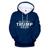 Felpa con cappuccio Donald Trump 2020 stampa pullover con cappuccio uomo donna stampa 3D Autunno Inverno Uomo Femmina cappotto felpa outwear LJJA2963