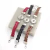 Groothandel nieuwe collectie 3 kleuren vlecht lederen armband Bangle verwisselbare snap armband voor vrouwen 18mm snap sieraden
