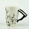 Yaratıcı müzik tarzı gitar seramik kupa kahve çay sütü çıta fincanları Kahve Yenilik Hediyeleri Yeni Promosyon