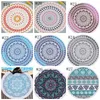 Indyjski ręcznik plażowy Mandala okrągły koc poliester drukowania gobelinu joga mata letnia piknik Rug Serviette de Plage 69 Designs YW3774-Wll