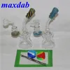 6,3 polegadas mini água de vidro de vidro Bongoh dab bongs bongs Óleo cachimbo com tubos de tubo com tigela de quartzo banger