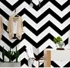 Luxus 3D Black White Stripes Tapete Flocking Vliestapete Rolle Wohnzimmer Schlafzimmer TV Backgroud Wandbild Wandpapierrolle