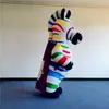 Traje inflável do cavalo da zebra por atacado com pelúcia curta para a decoração do terno dos infláveis do evento da fase da festa