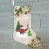 Medias colgantes de Navidad Papá Noel Medias de árbol de Navidad Decoración Niños Bolsas de regalo de dulces Decoraciones navideñas para el hogar