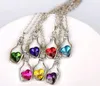 Wishing Bottle Jewelry Heart Pendant Necklaces Fashion Crystal Sparkle Stone Sautoir for girls Sale GD8