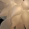 Элегантный пузырь подвесной светильники хрустальные подвесные светодиодные светодиодные ручной работы стеклянные трубы DIY огней белые взорванные арт освещение светильника люстра