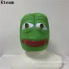 Cartoon Pepe the Sad Frog LaTex Mask Säljer Realistic Full Head Carnival Mask Celebrations Party Cosplay2210