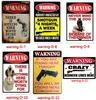 New warning gun shooting danger area metal tin signs home coffee pub bar store decoration wall plates poster painting art crafts