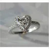 Anillo de plata 925 auténtica para mujer, joyería de lujo, corazón romántico, 2 quilates, CZ, sona, diamante, compromiso, anillo de boda, tamaño de regalo 5-10