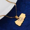 Stainless Steel Yemen Map and Flag Necklace Maps of Yemeni Chain Jewelry