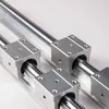 2 Sets SBR10 10mm fully support linear rail shaft rod + 4pcs SBR10UU linear bearing Linear Guides Cylindrical Rails Woodworking Sliders