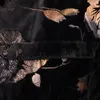 Мужские хипстерские черные золотые роза цветочные бронзирование пиджаки ночной клуб мужская куртка для свадебной сцены выпускной певец Slim Fit Blazers240f